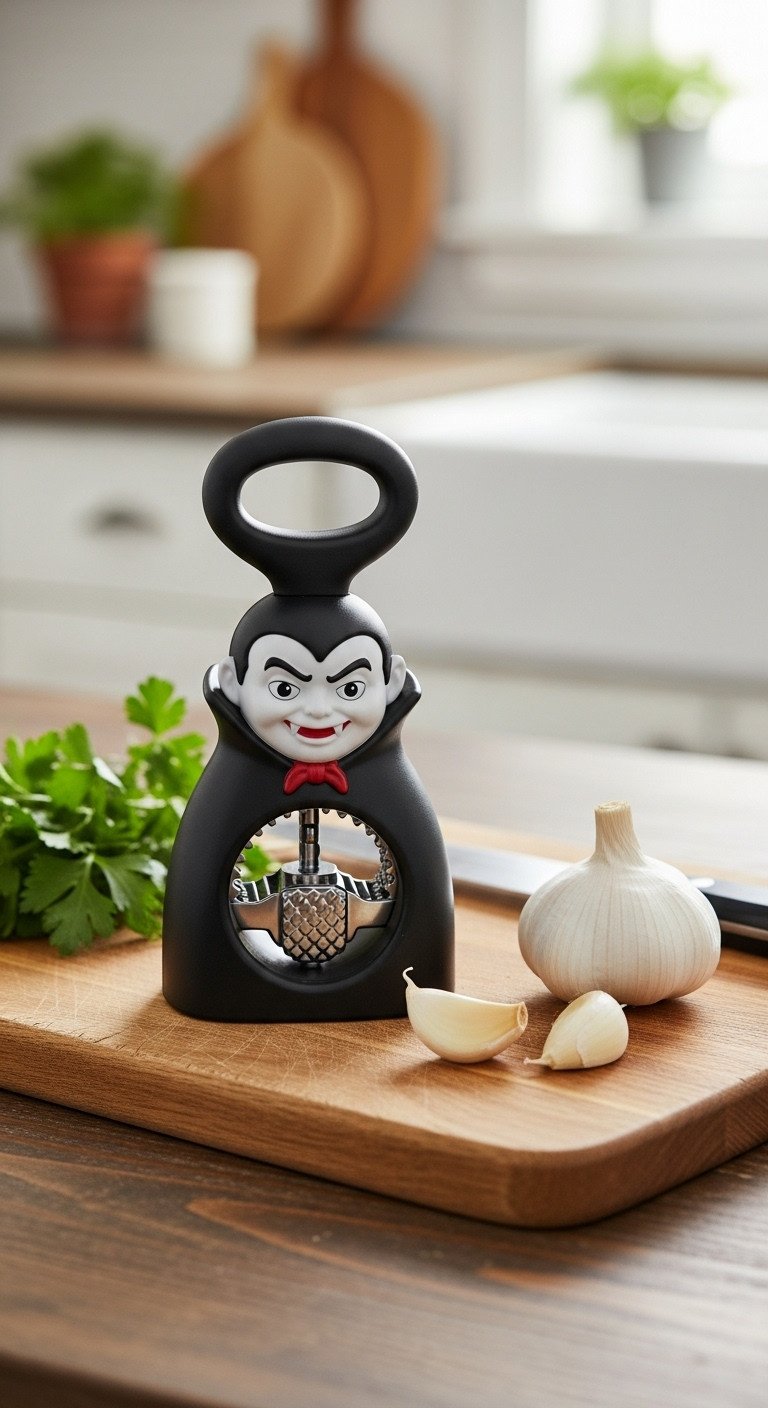 Halloween kitchen accessories vampire garlic crusher garlic