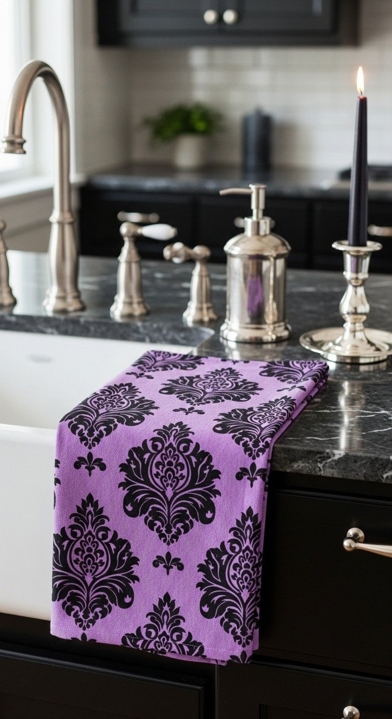 Halloween kitchen towel Haunted Mansion pop culture fandom