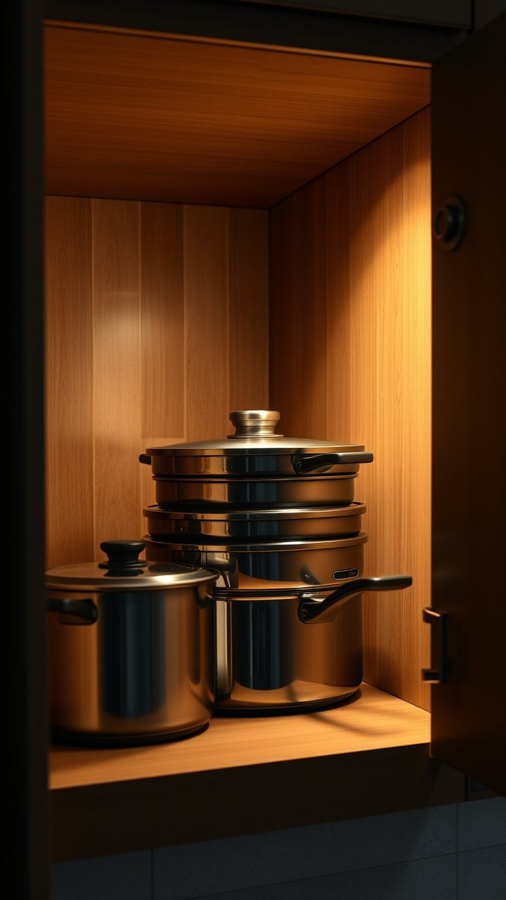 Brilliant Apartment Kitchen Lighting That Needs No Wiring 7 Modern brass plug-in wall sconce with articulating arm on a sage green wall, casting warm light on cookbooks in a kitchen nook.