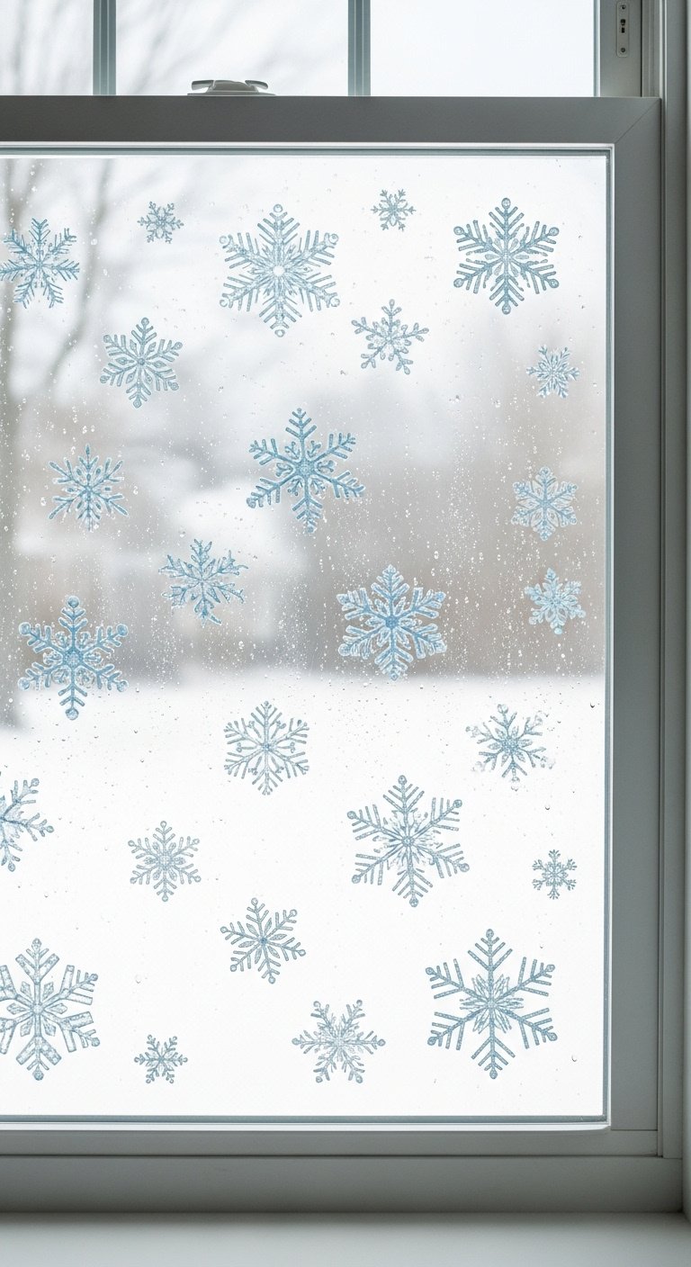 Christmas Kitchen Window Decor Ideas That Are Stunning And Safe 5 Modern kitchen window outlined with warm white copper fairy lights glowing at dusk. Sleek countertop, potted herb. Serene.