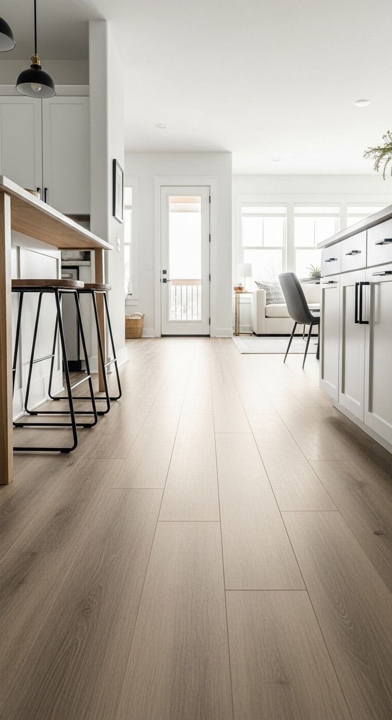 13 Genius Open Concept Apartment Ideas To Create Perfect Flow 9 Seamless light luxury vinyl plank (LVP) flooring connects open concept kitchen and living room for an expansive modern apartment.