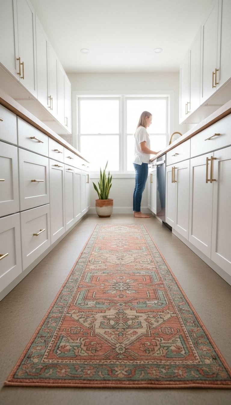 Sleek black magnetic spice rack on a white refrigerator. Holds glass spice jars, hand reaching. Clever kitchen organization.