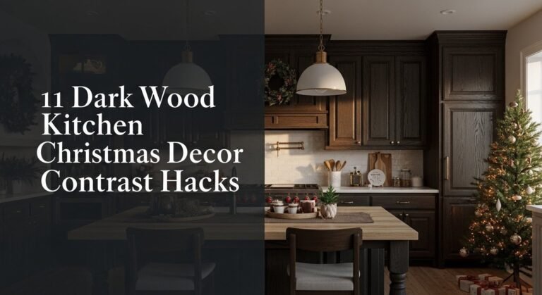 11 Dark Wood Kitchen Christmas Decor Contrast Hacks