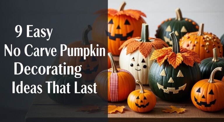 9 Easy No Carve Pumpkin Decorating Ideas That Last