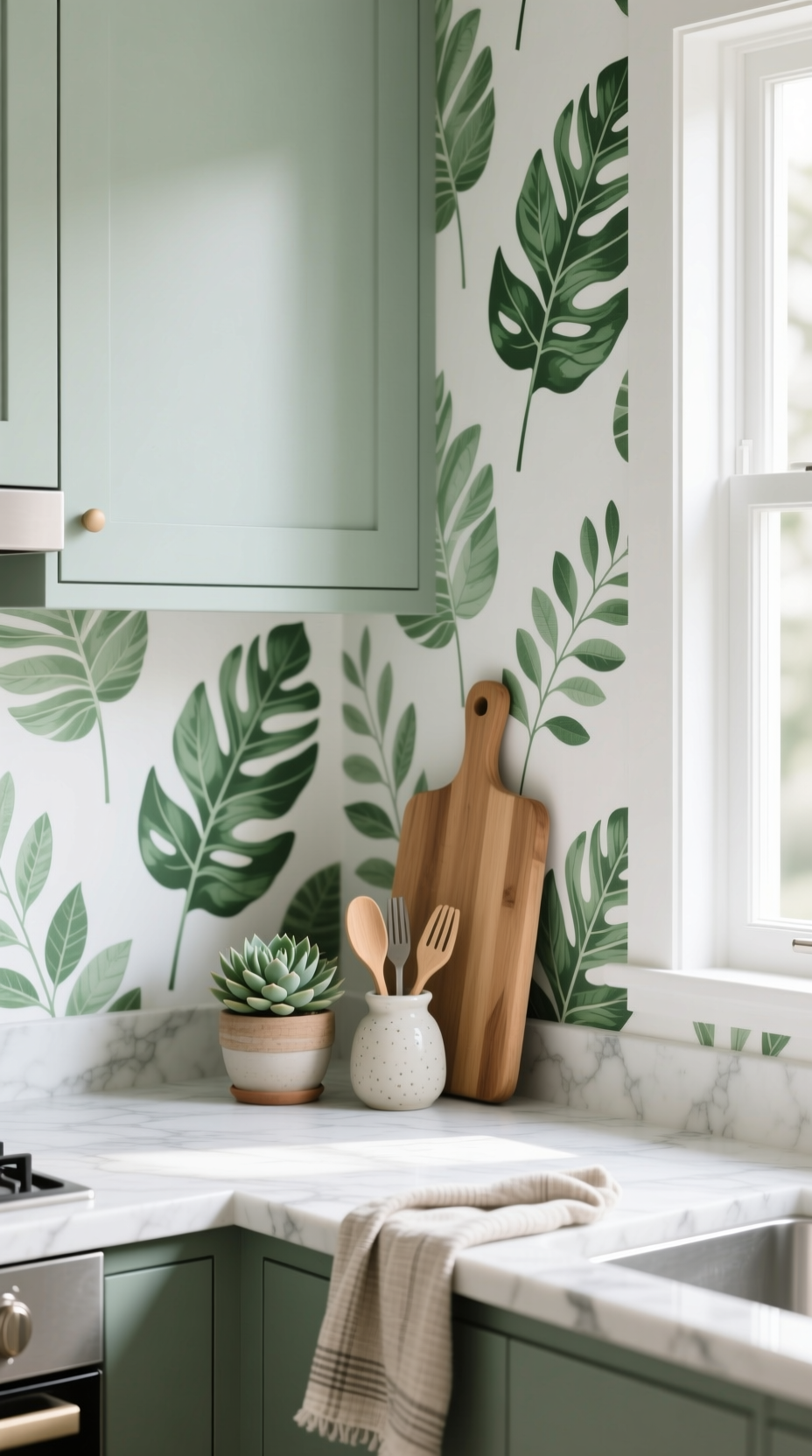 11 Genius Kitchen Wall Decor Ideas That Are Completely Damage Free 8 A wall-mounted magnetic spice rack with hexagonal jars of colorful spices arranged on a dark gray kitchen wall.