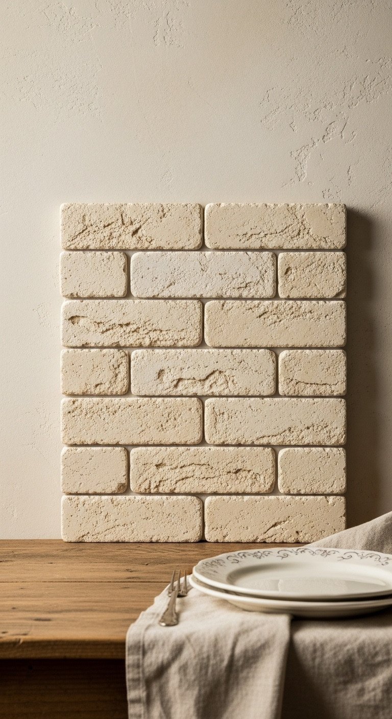 11 Brick Backsplash Ideas And The Essential Sealing Guide 15 Dramatic full-height thin brick accent wall extending to the ceiling behind a range in a modern kitchen with quartz counters.