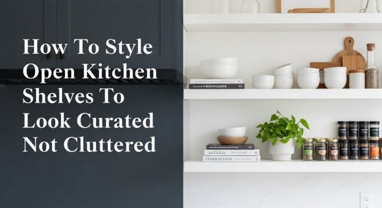 How To Style Open Kitchen Shelves To Look Curated Not Cluttered