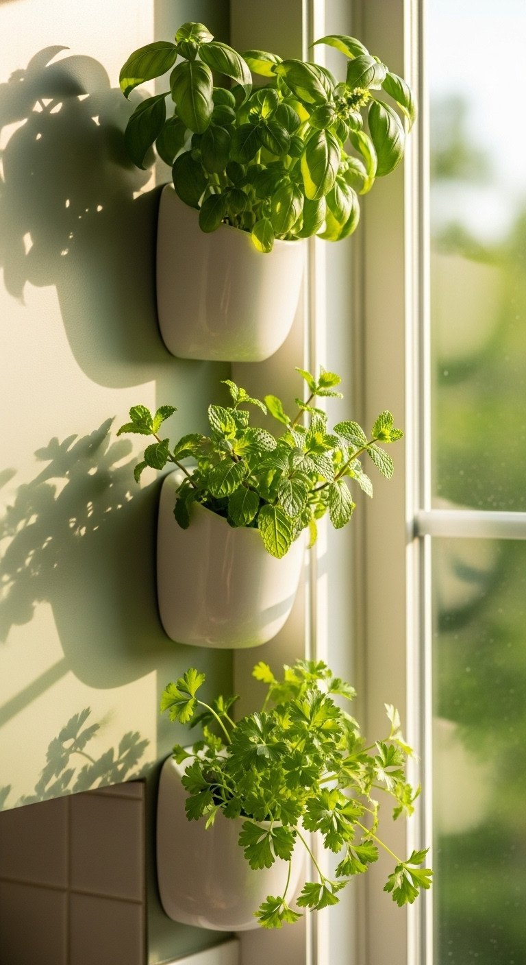 11 Stunning Ways To Style Sage Green Kitchen Wall Decor 19 Minimalist black metal line art of a coffee cup hangs on a sage green wall above a coffee station in a chic modern kitchen.