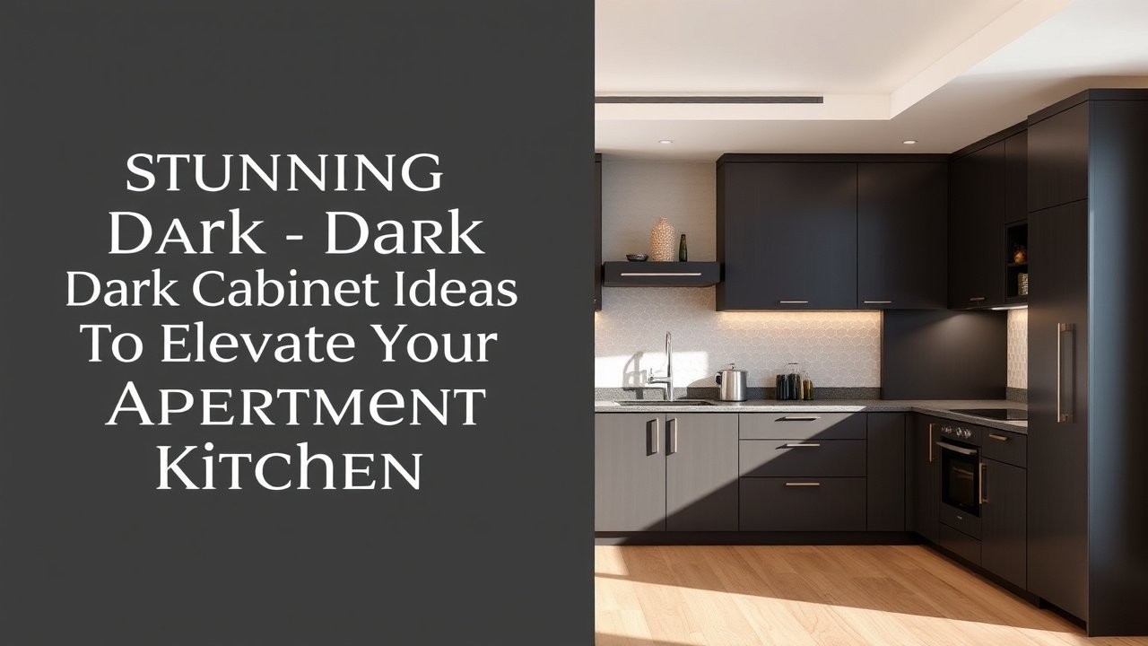 Stunning Dark Cabinet Ideas To Elevate Your Apartment Kitchen