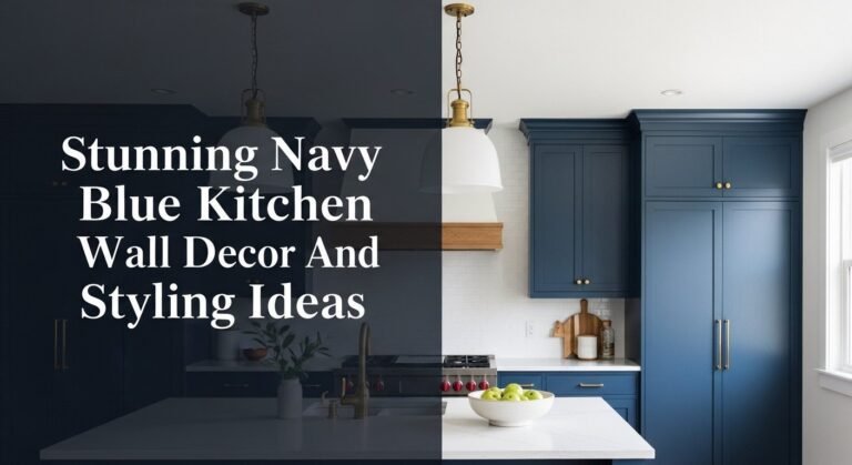 Stunning Navy Blue Kitchen Wall Decor And Styling Ideas