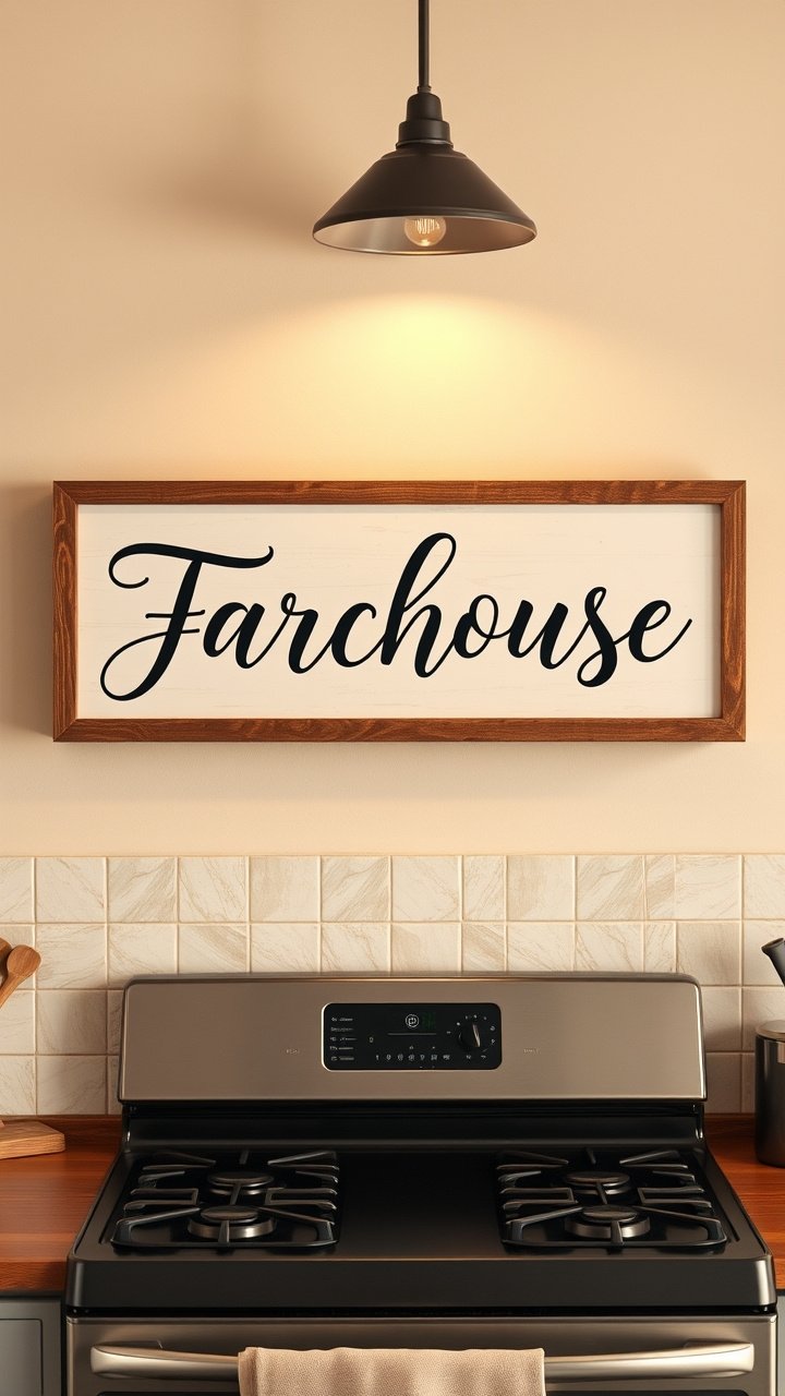 Cozy Rustic Kitchen Wall Decor Ideas To Add Instant Charm 3 Two thick reclaimed wood floating shelves on a gray tiled backsplash styled with white ceramic dishes and a small succulent.