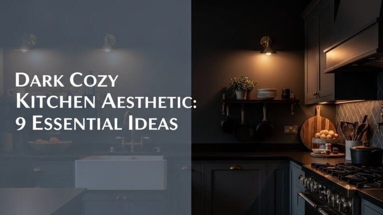 Dark Cozy Kitchen Aesthetic: 9 Essential Ideas