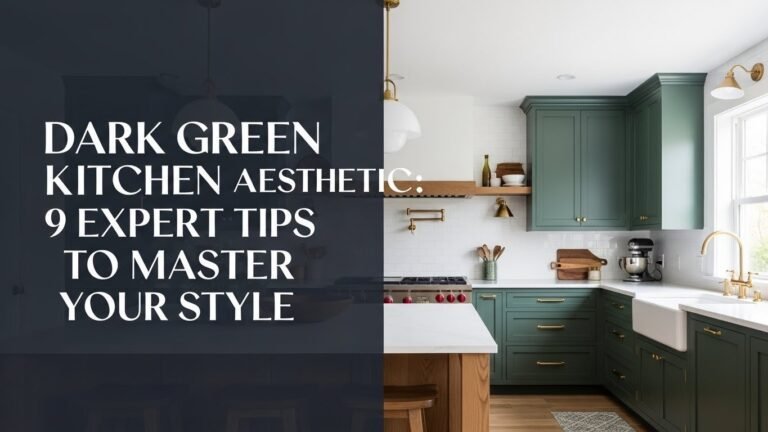 Dark Green Kitchen Aesthetic: 9 Expert Tips to Master Your Style [year]