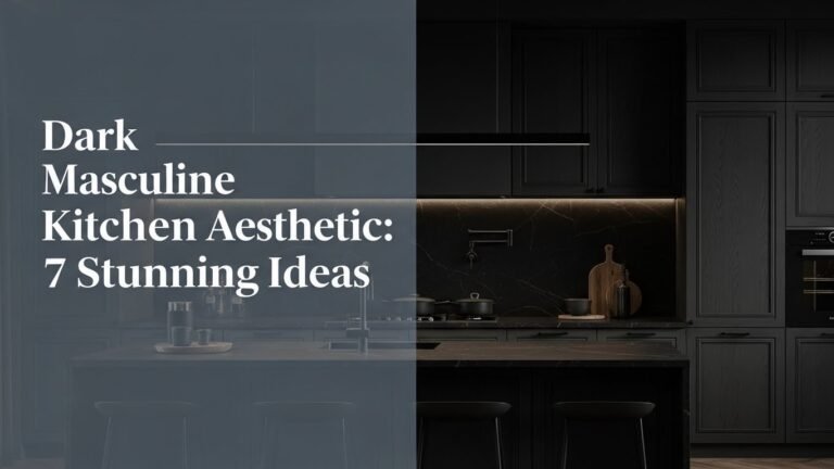 Dark Masculine Kitchen Aesthetic: 7 Stunning Ideas for [year]