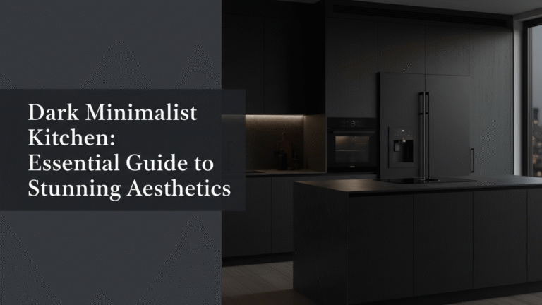 Dark Minimalist Kitchen: Essential Guide to Stunning Aesthetics [year]