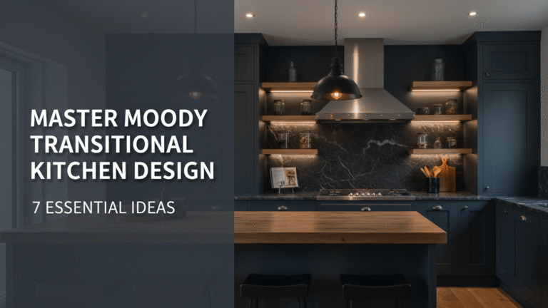 Master Moody Transitional Kitchen Design: 7 Essential Ideas