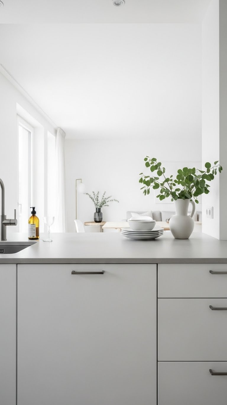 10X10 Kitchen Layouts: Proven Ideas For Small Spaces 7 Minimalist single-wall kitchen with handle-less cabinets, open-plan layout, and sleek stainless steel appliances.