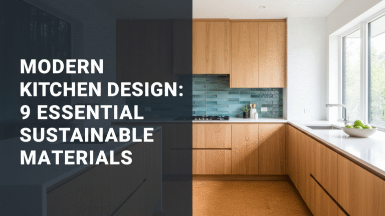Modern Kitchen Design: 9 Essential Sustainable Materials