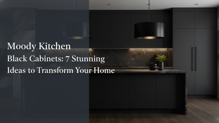 Moody Kitchen Black Cabinets: 7 Stunning Ideas to Transform Your Home