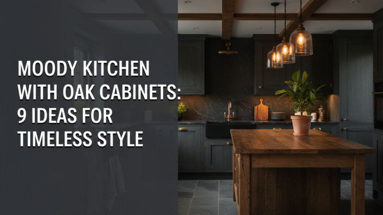 Moody Kitchen with Oak Cabinets: 9 Ideas for Timeless Style