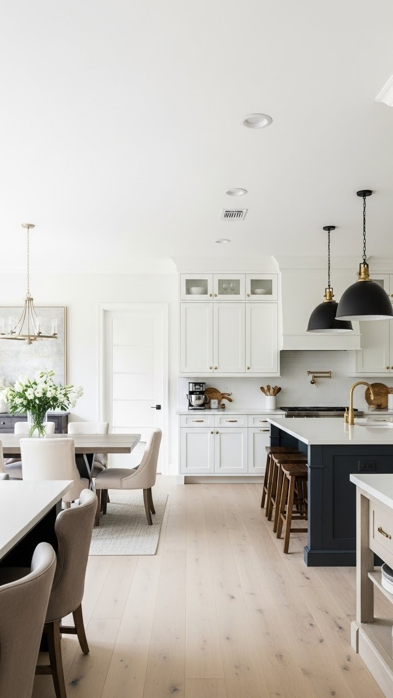 Open Floor Plan Living Room &Amp; Kitchen: Design Ultimate Spaces 17 Open floor plan kitchen living room design. Seamless, spacious, modern interior with integrated living and cooking zones.