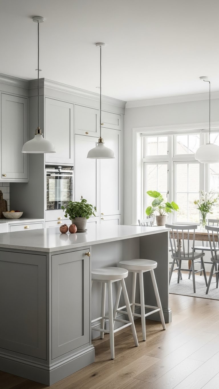 Scandi Kitchen Diner: 7 Proven Ideas For Functional Design 7 Open-plan Scandi kitchen diner with kitchen island defining zones between cooking area and dining nook