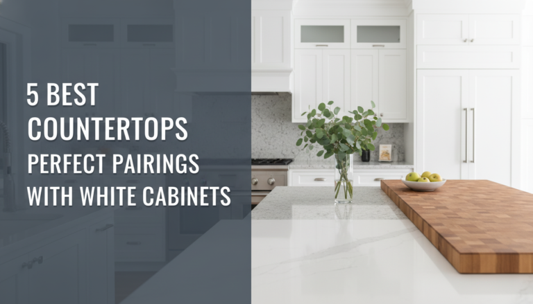 5 Best Countertops: Perfect Pairings With White Cabinets 7 5 Best Countertops: Perfect Pairings with White Cabinets