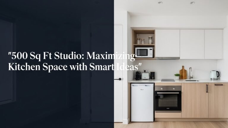 500 Sq Ft Studio: Maximizing Kitchen Space with Smart Ideas