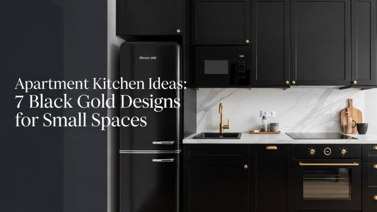 Apartment Kitchen Ideas: 7 Black Gold Designs for Small Spaces [year]