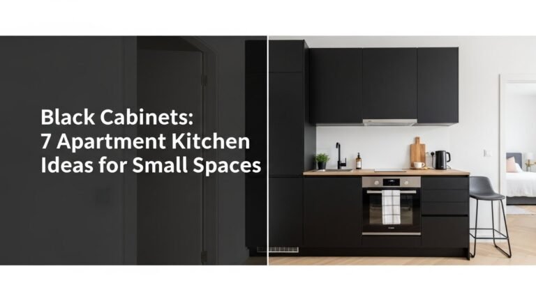 Black Cabinets: 7 Apartment Kitchen Ideas for Small Spaces