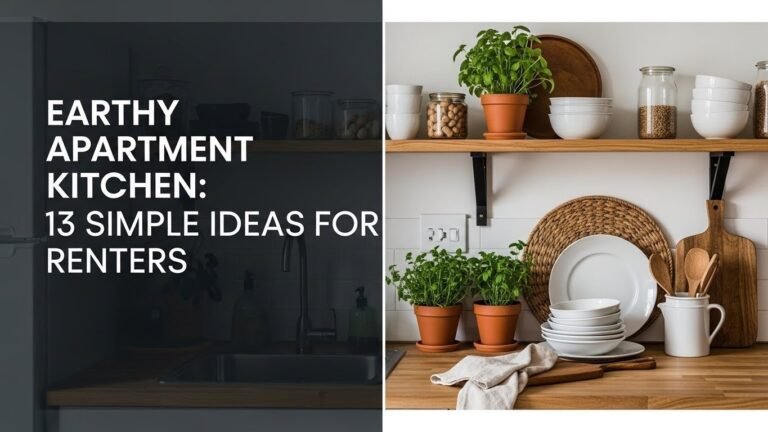 Earthy Apartment Kitchen: 13 Simple Ideas for Renters