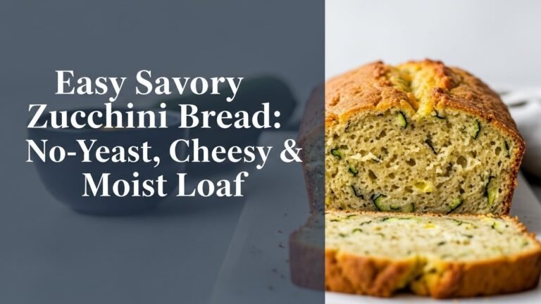 Easy Savory Zucchini Bread: No-Yeast, Cheesy & Moist Loaf