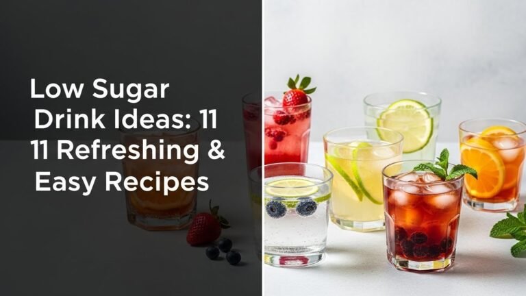 Low Sugar Drink Ideas: 11 Refreshing & Easy Recipes