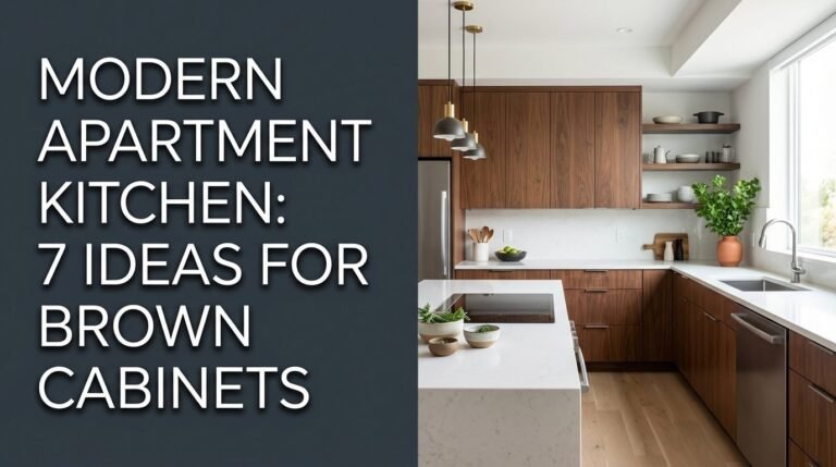 Modern Apartment Kitchen: 7 Ideas for Brown Cabinets in [year]