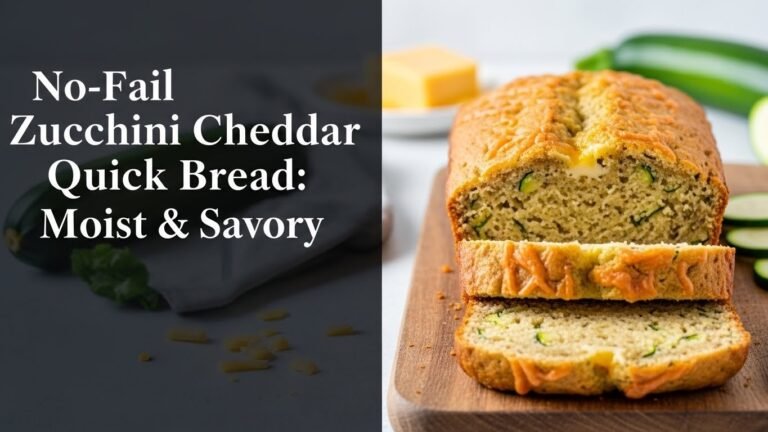 No-Fail Zucchini Cheddar Quick Bread: Moist & Savory