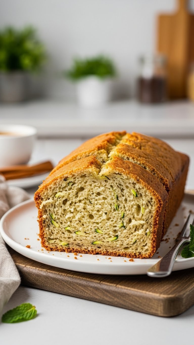 Ultimate Gluten Free Zucchini Bread: Guaranteed Moist &Amp; Easy 13 Sliced gluten-free zucchini bread revealing moist tender crumb with visible zucchini flecks