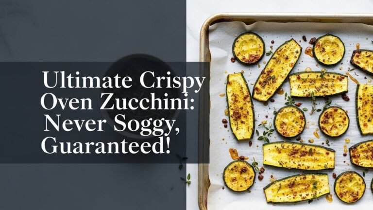 Ultimate Crispy Oven Zucchini: Never Soggy, Guaranteed!