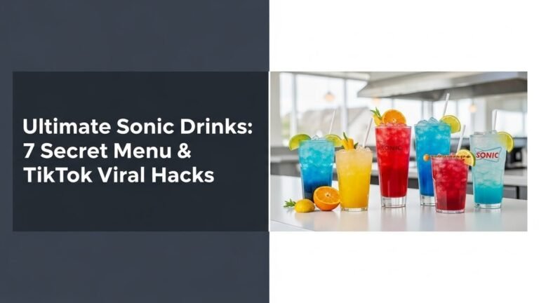 Ultimate Sonic Drinks: 7 Secret Menu & TikTok Viral Hacks [year]