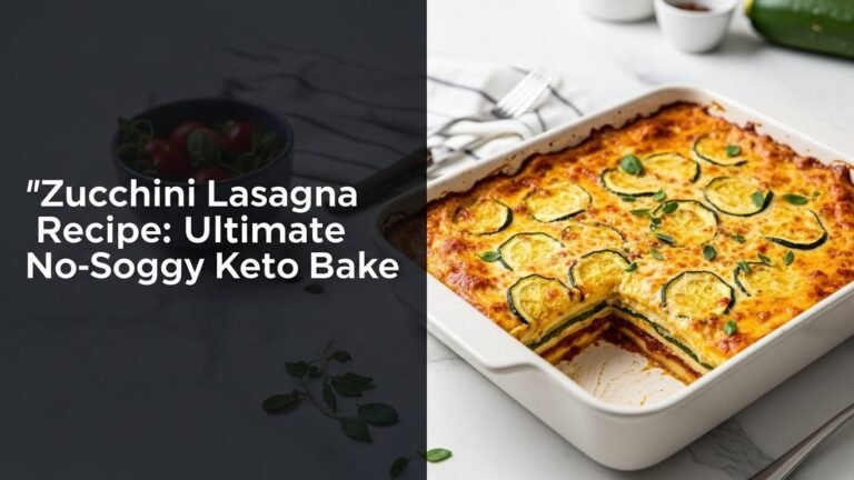Zucchini Lasagna Recipe: Ultimate No-Soggy Keto Bake