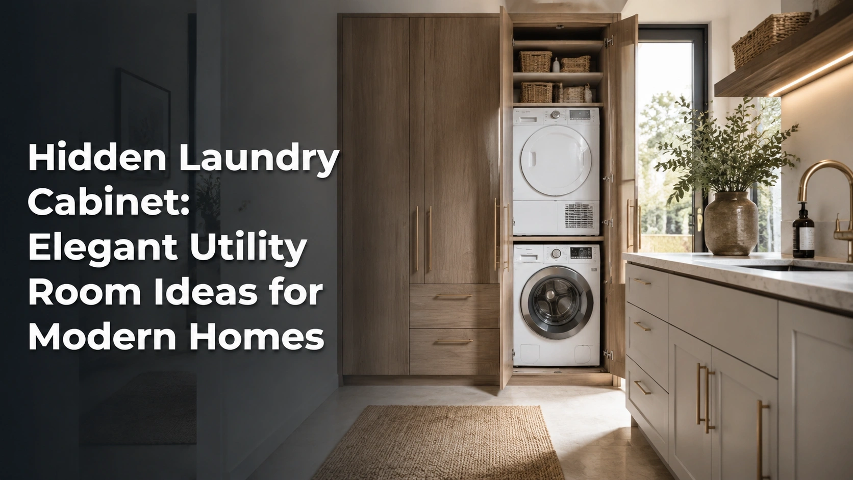 Hidden Laundry Cabinet: Elegant Utility Room Ideas For Modern Homes