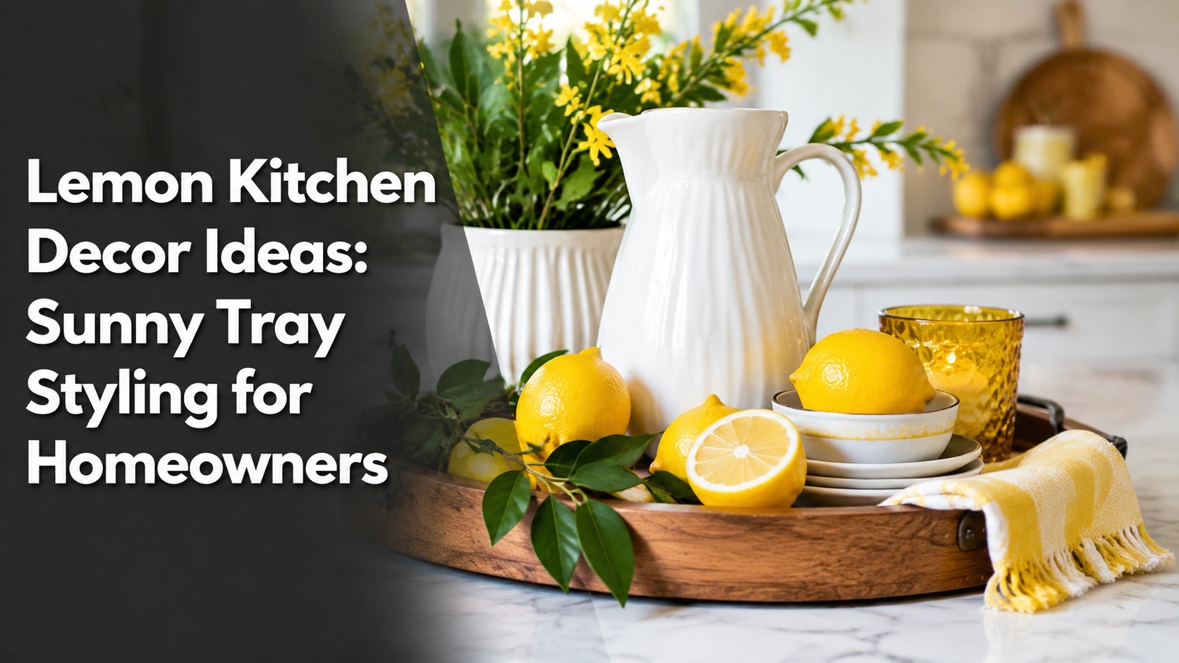 Lemon Kitchen Decor Ideas: Sunny Tray Styling For Homeowners